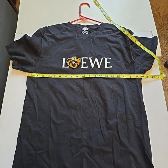 Loewe Pansy Black Logo T-Shirt for Men Size M
